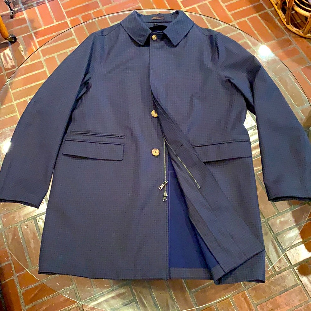 Brooks Brothers Reda Black/Blue Travel Coat 46R
